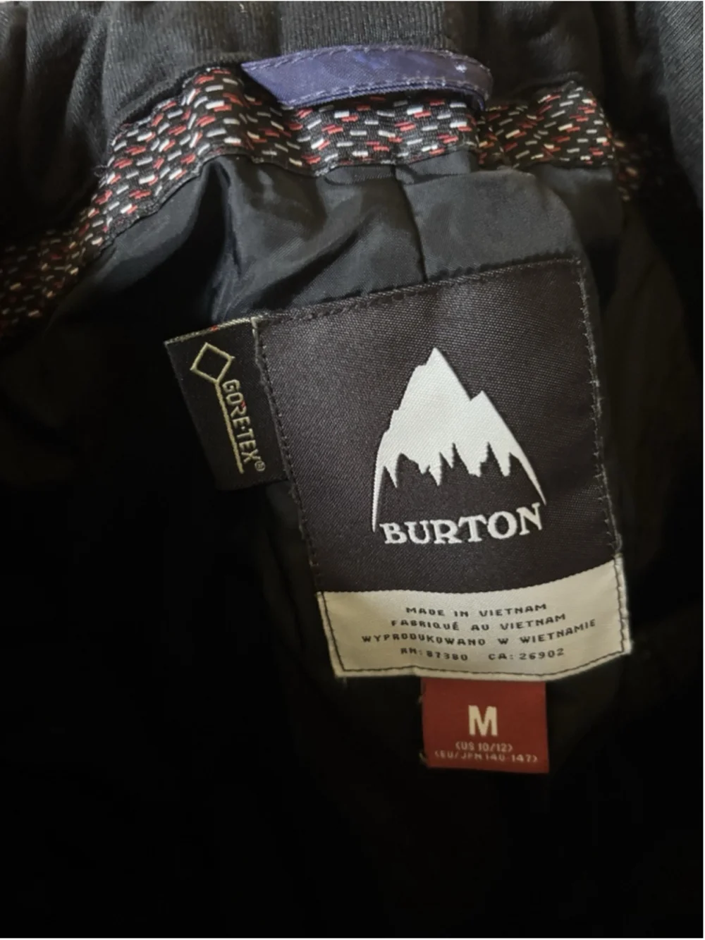 Burton Snow Pants Boys M Blue Gore-Tex Waterproof Relaxed Fit Insulated Skiing